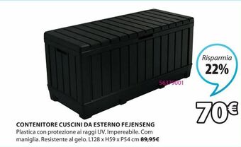 JYSK Contenitore cuscini da esterno offerta
