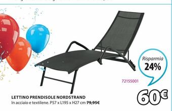 JYSK Lettino prendisole offerta