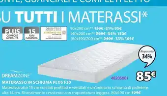 JYSK Materasso in schiuma f30 offerta