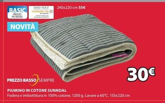 Piumino in cotone