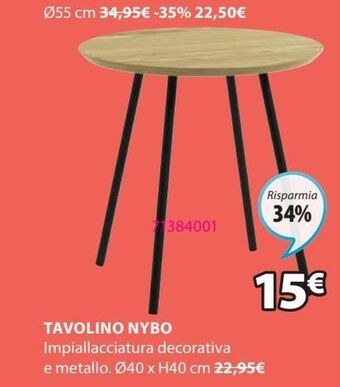 JYSK Tavolino offerta