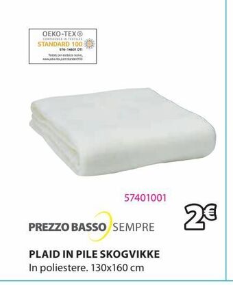 JYSK Plaid in pile offerta