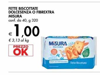 Bennet Fette biscottate dolcesenza o fibrextra misura offerta