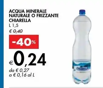 Bennet Acqua mineral naturale o frizzante chiarella offerta