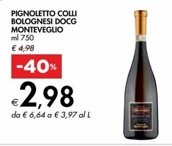 Pignoletto colli bolognesi doc moneteveglio ml 750