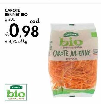Bennet Carote bennet bio offerta