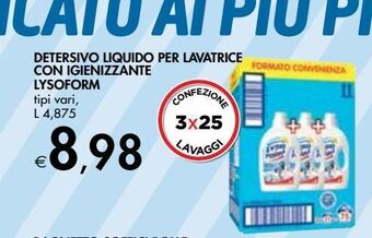 Bennet Detersivo liquido per lavatrice con igienizzante lysoform offerta