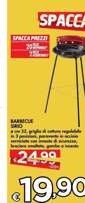 Bennet Barbecue sirio offerta