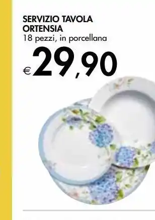 Bennet Servizio da tavola ortensia offerta