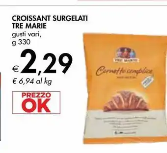 Bennet Croissant surgelati tre marie offerta