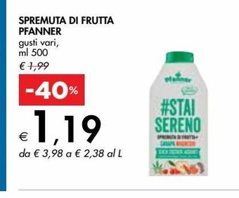 Bennet Spremuta di frutta pfanner offerta