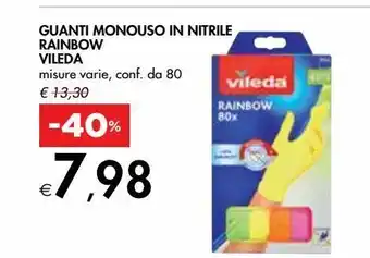 Bennet Guanti monouso in nitrile rainbow vileda offerta