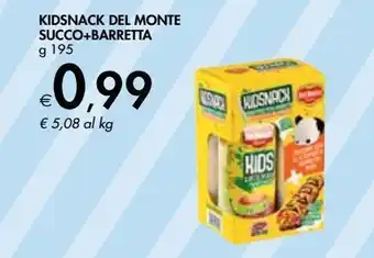 Kidsnack del monte succo + barretta