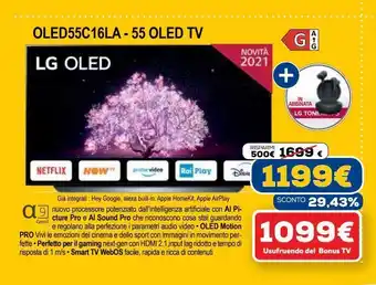 Euronics Oled55c16la - 55 oled tv offerta