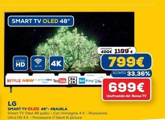 Euronics Lg smart tv oled 48" offerta