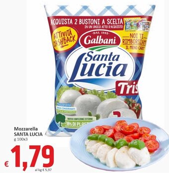 Paghi Poco Santa Lucia Mozzarella g 100x3 offerta