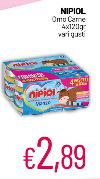 Franzy's Nipiol Omo Carne 4x120gr vari gusti offerta