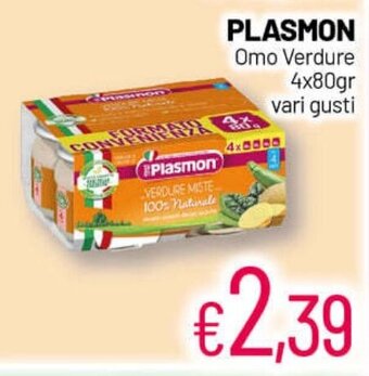 Franzy's Plasmon Omo Verdure 4x80gr vari gusti offerta