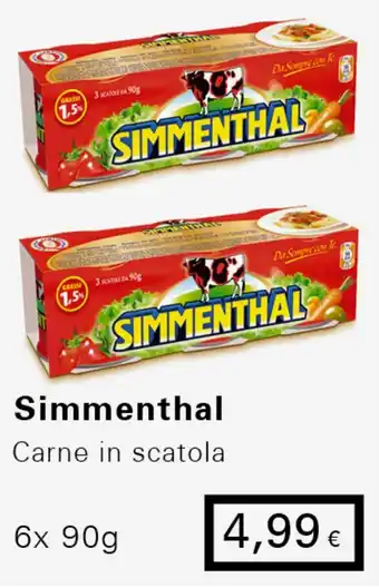 Iper Tosano Simmenthal Carne in scatola 6x 90g offerta