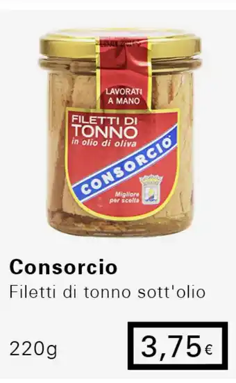 Iper Tosano Consorcio Filetti di tonno sott'olio 220g offerta