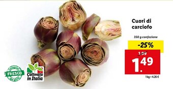 Lidl Cuori di carciofo 350g offerta