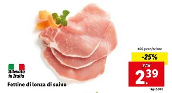 Lidl Fettine Di Lonza Di Suino 400g offerta