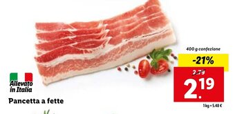 Lidl Pancetta a fette 400 g offerta