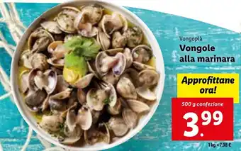 Lidl Vongoplà Vongole alla marinara 500 g offerta