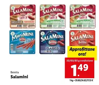 Lidl Beretta Salamini 50/60/85g offerta
