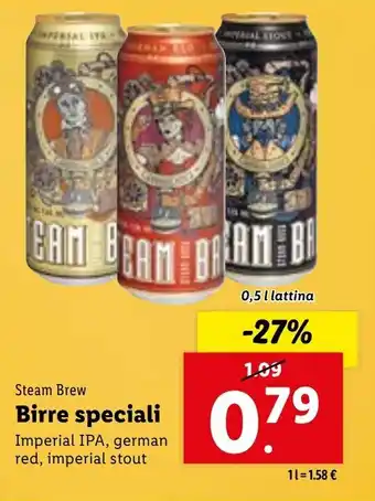 Lidl Steam Brew Birre speciali 0,5L offerta