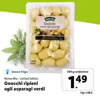 Lidl Nonna Mia - Limited Edition Gnocchi ripieni agli asparagi verdi 500 g offerta