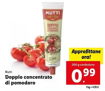 Lidl Mutti Doppio concentrato di pomodoro 200 g offerta
