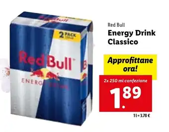 Lidl Red Bull Energy Drink Classico 2x 250 ml offerta