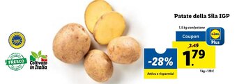 Lidl Patate della Sila IGP 1,5 kg offerta