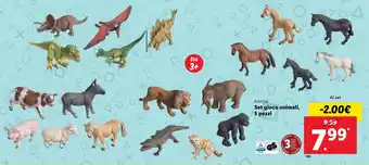 Lidl Playtive Set gioco animali, 5 pezzi offerta
