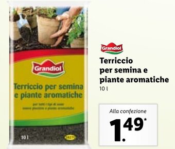Lidl Grandiol Terriccio per semina e piante aromatiche 10 L offerta
