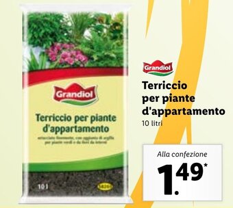 Lidl Grandiol Terriccio per piante d'appartamento 10 litri offerta