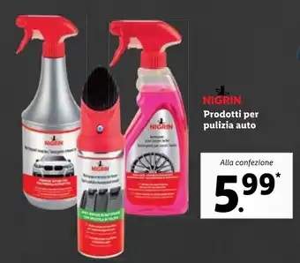 Lidl Nigrin Prodotti per pulizia auto offerta