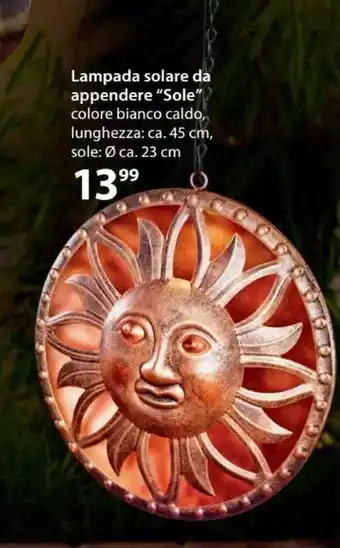 Lampada solare da appendere "Sole"