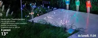 Faretti solari "Fuochi d'artificio 200 cm 3 pezzi