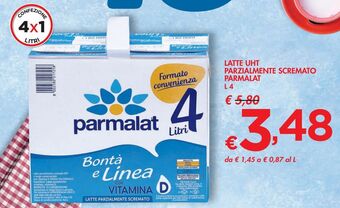 Bennet Latte parzialmente scremato parmalat offerta