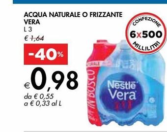 Bennet Acqua naturale o frizzante vera offerta