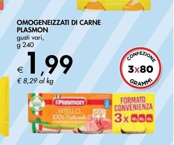 Bennet Omogeneizzato di carne plasmon offerta
