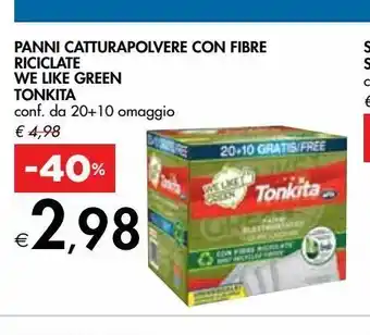 Bennet Panni catturapolvere con fibre riciclate we line green tonkita offerta
