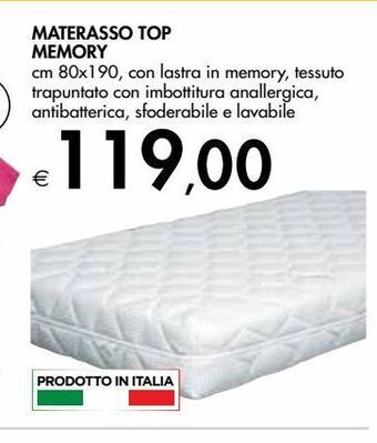 Bennet Materasso top memory offerta