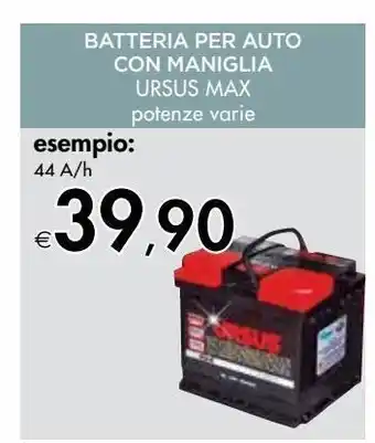 Bennet Batteria auto con maniglia ursus max offerta