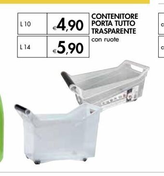 Bennet Contenitore porta tutto trasparente offerta