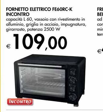 Bennet Fornetto elettrico fe60rc- k incontro offerta