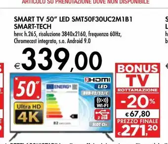 Bennet Smart tv led 50'' smt50f30uc2m1b1 smart - tech offerta