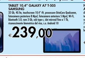 Bennet Tablet 10.4'' galaxy a7 t-505 samsung offerta